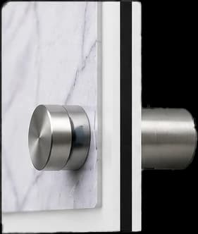 Side profile of the Address Sign on an exterior mechanical standoff with an approximately 20 millimetre wall gap