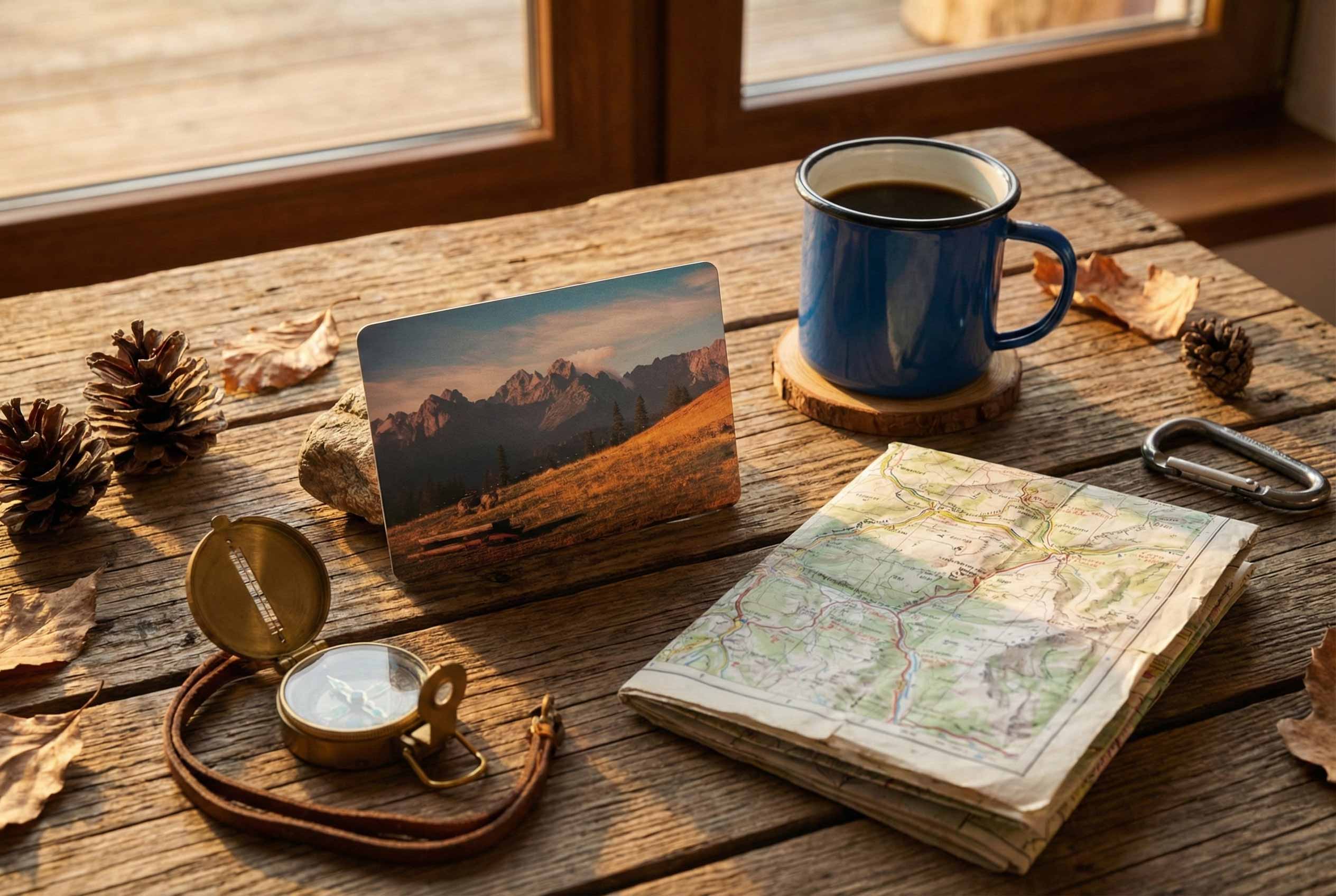 Bolot Studio metal print mountain memory – custom travel gift on metal